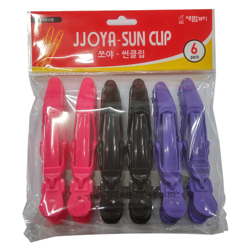 새범뷰티 쪼야 티라노 썬 클립 6개입, 1개, 혼합색상 10,000원