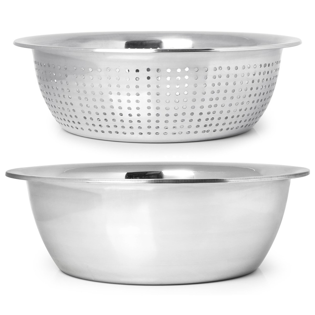 스텐 믹싱볼 + 대형 채반 2P 세트 대용량 타공 펀칭볼 바스켓 + 수세미, 1세트, 1개 30,800원