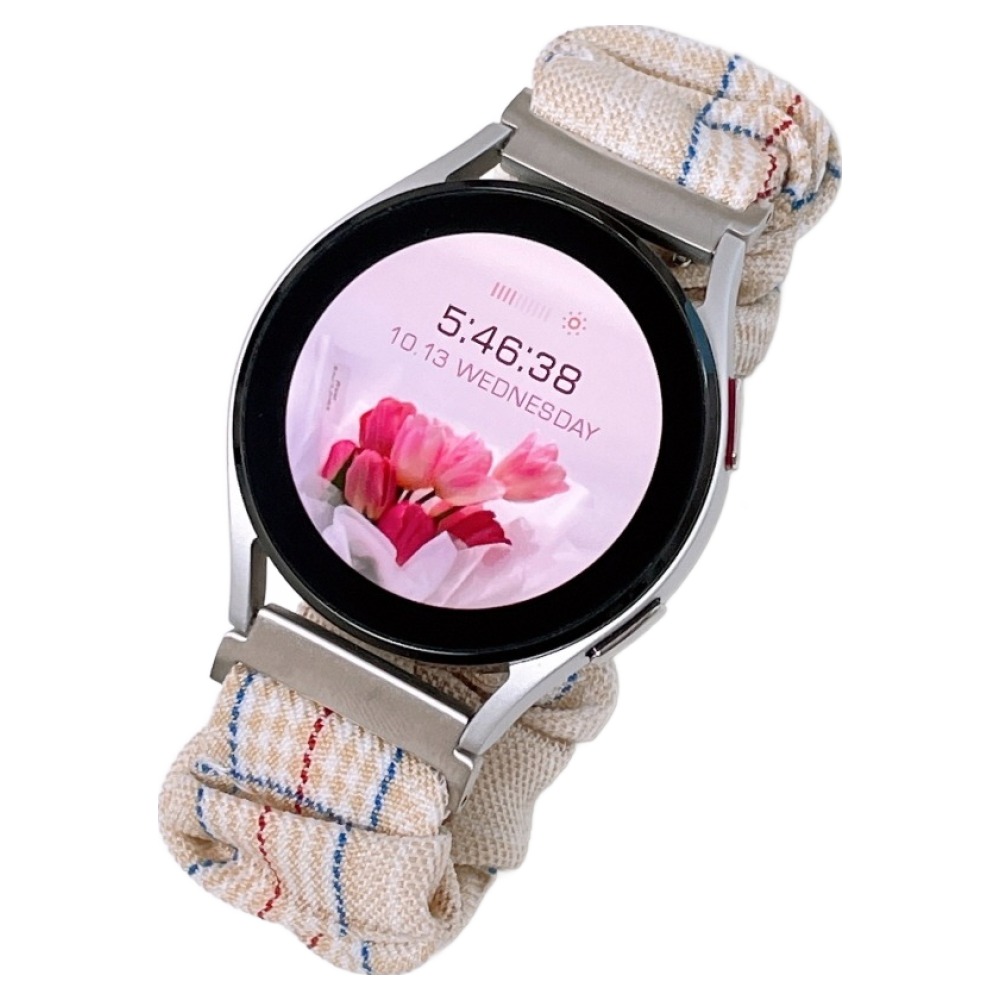 우먼스9999 스크런치 밴드, 체크 크림, 1개, 현재가 9,900원