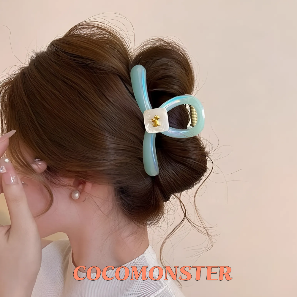 COCOMONSTER 프리미엄 반짝반짝 고급 올림머리 헤어 집게핀 반머리 헤어핀 10cm 24,600원