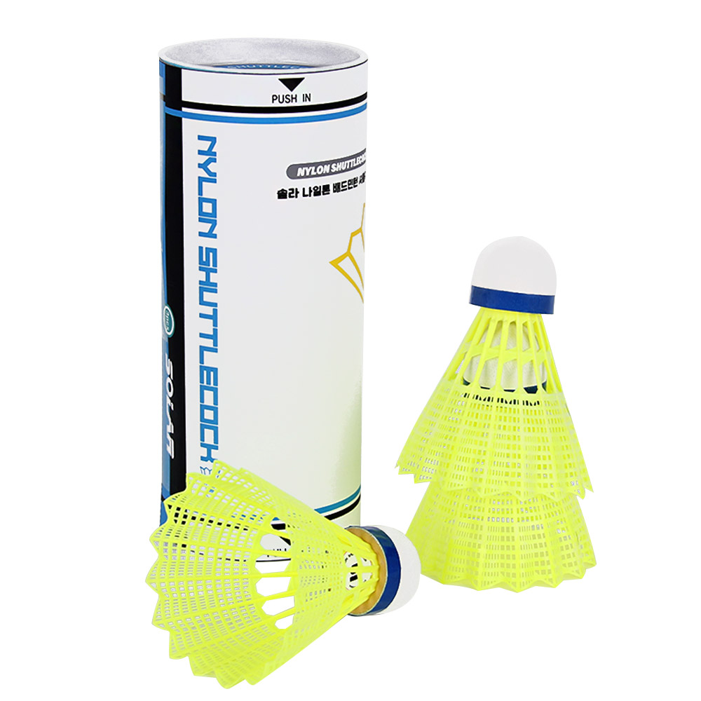 솔라 나일론셔틀콕, 1개, 3개입, 라임, 현재가 4,490원