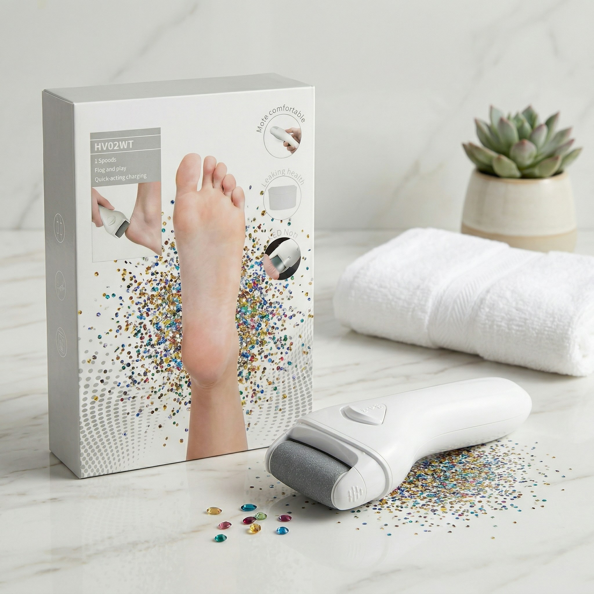 파워스톤 휴빙 발바닥 뒷꿈치 전동 각질제거기, 화이트, HV02WT 28,900원