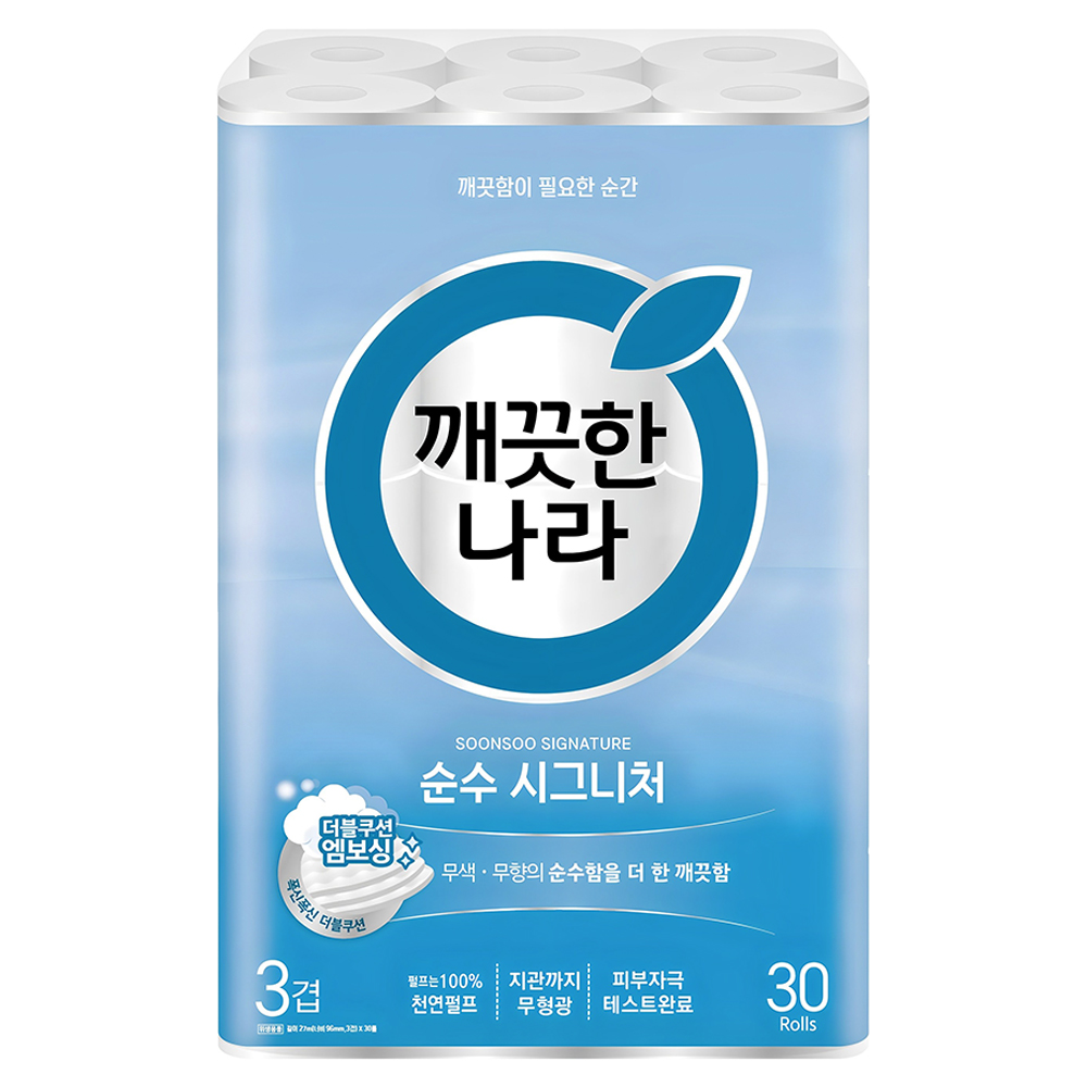 깨끗한나라 순수 시그니처 천연펄프 3겹 롤화장지 15,840원