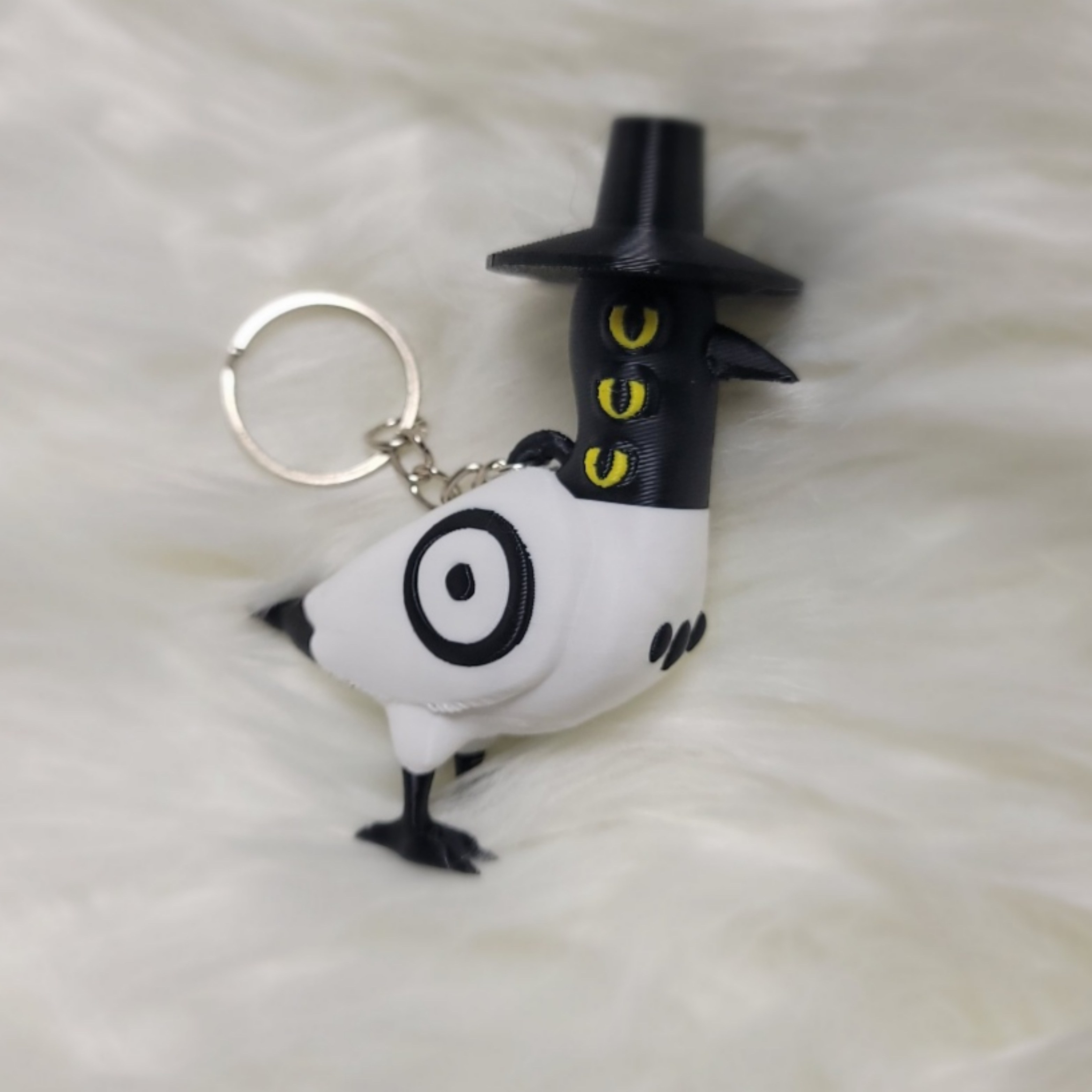 한손에 들어오는 세눈 까치 키링 플라스틱 소재 책 가방 자동차 키홀더 캐릭터 키체인 9,900원