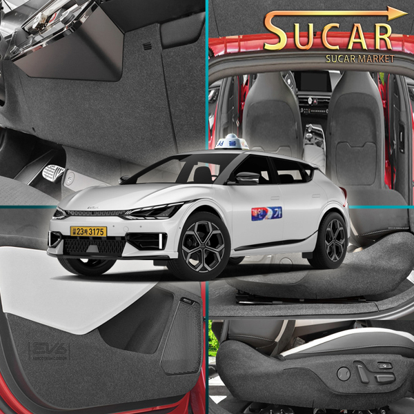 EV6택시 전용 슈카마켓 도어커버 스크래치방지 안전벨트커버 기아, 기아, 02_도어스텝커버 12,000원
