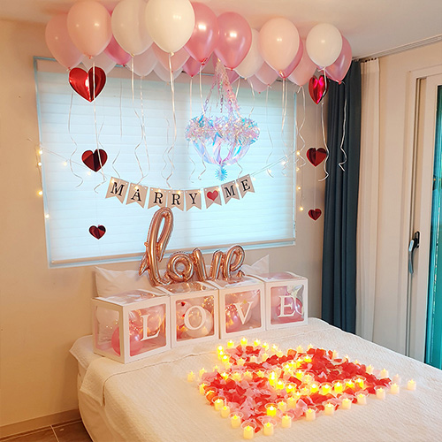 서프라이즈 신혼집 프로포즈 답 이벤트 결혼 호텔 펜션 청혼 패키지 웨딩 커플 셀프 기념일 발렌타인 화이트 데이 부부의날 홈파티 79,500원