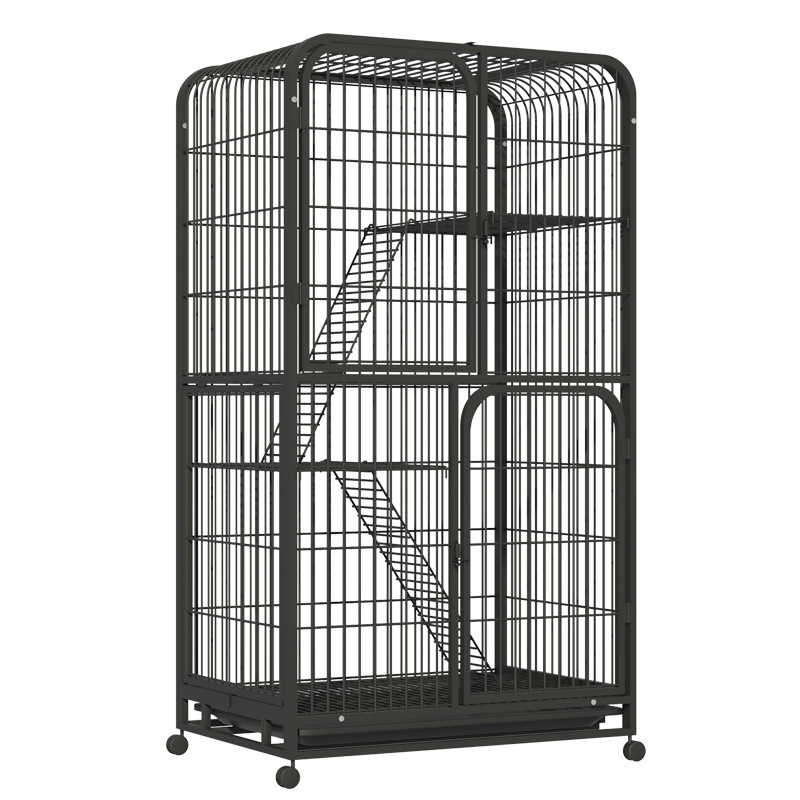 리빙가감법 반려동물 고품질 조립식 4단 고양이 케이지 튼튼한 메탈 간편이동 잠금 가능한 바퀴가 있는 탈출 방지 고양이 철장 이동식 고양이 대형 케이지 149,000원