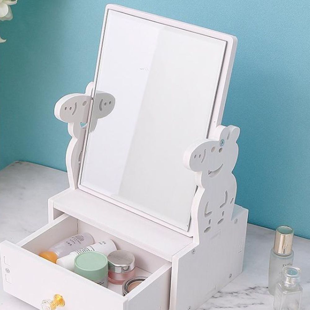 홈케어 럭셔리 화장품 정리함 미니 거울 서랍 립스틱 수납함 _ 83769EA 11,240원