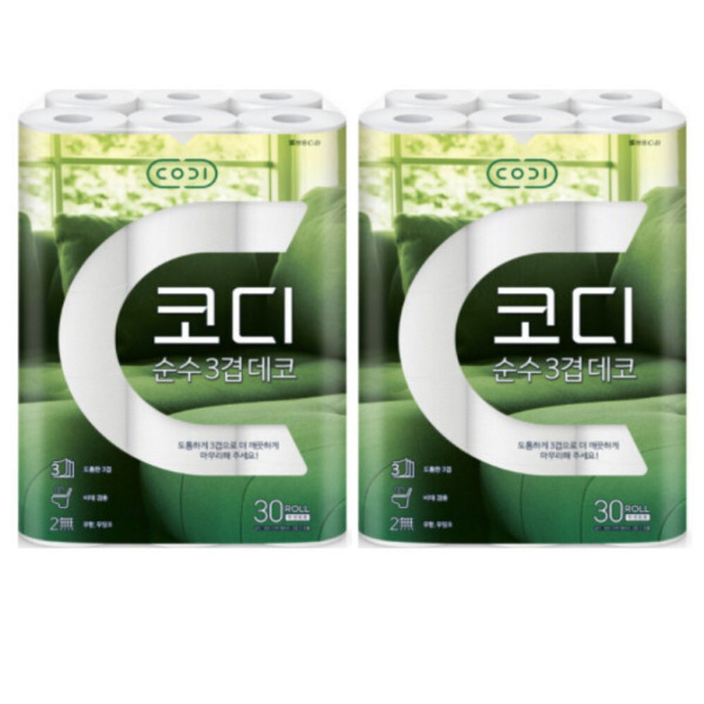 코디 순수 3겹 데코 30m (30롤) x 2팩 36,030원