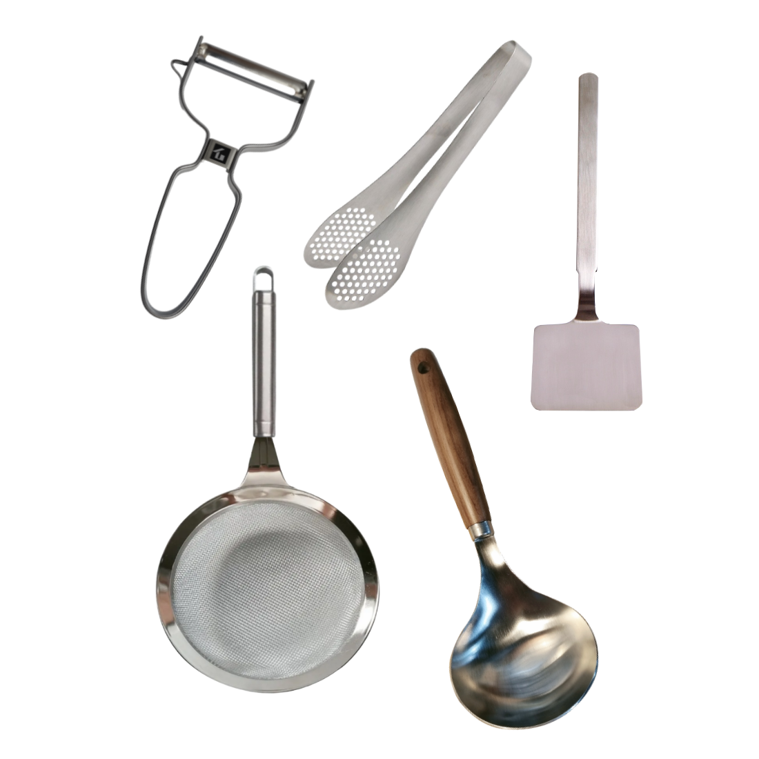 스테인리스 주방 조리도구 감자칼 집게 뒤집개 국자 건지기 5종 39,000원