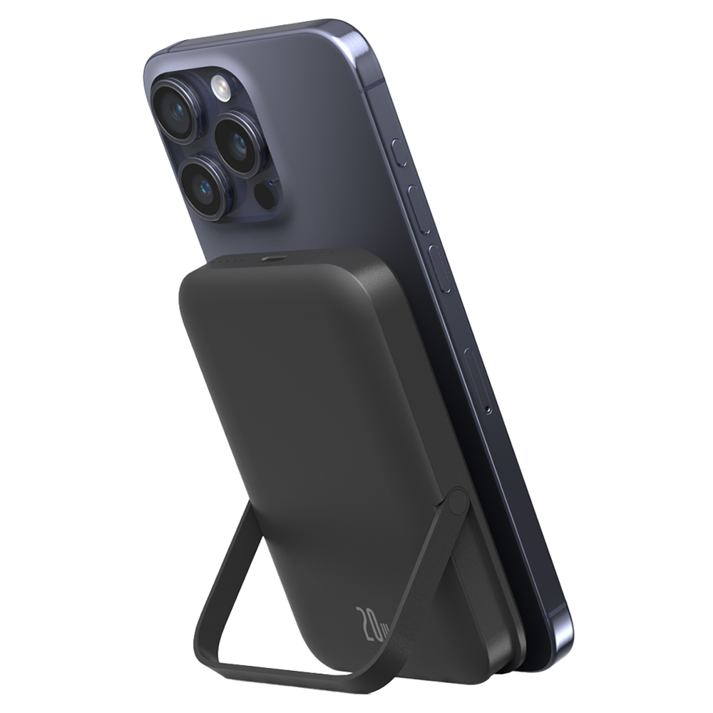 굿밸류 포터블 스탠드 고속 무선충전 맥세이프 보조베터리 10000mAh C타입, 블랙, WS-T159P 23,900원