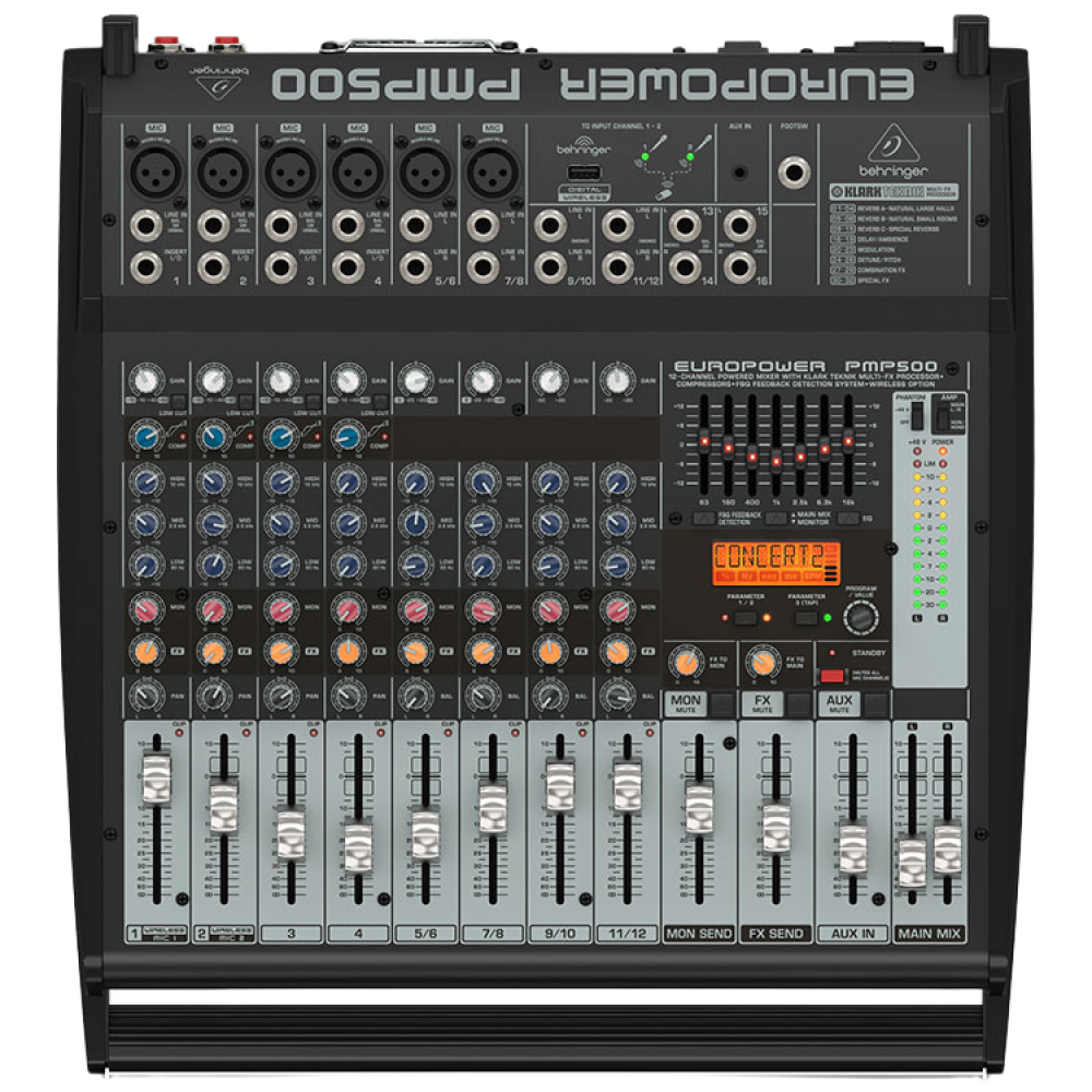 [공식인증점] 베링거 PMP500 파워드 믹서 12채널 오디오 믹서 539,000원