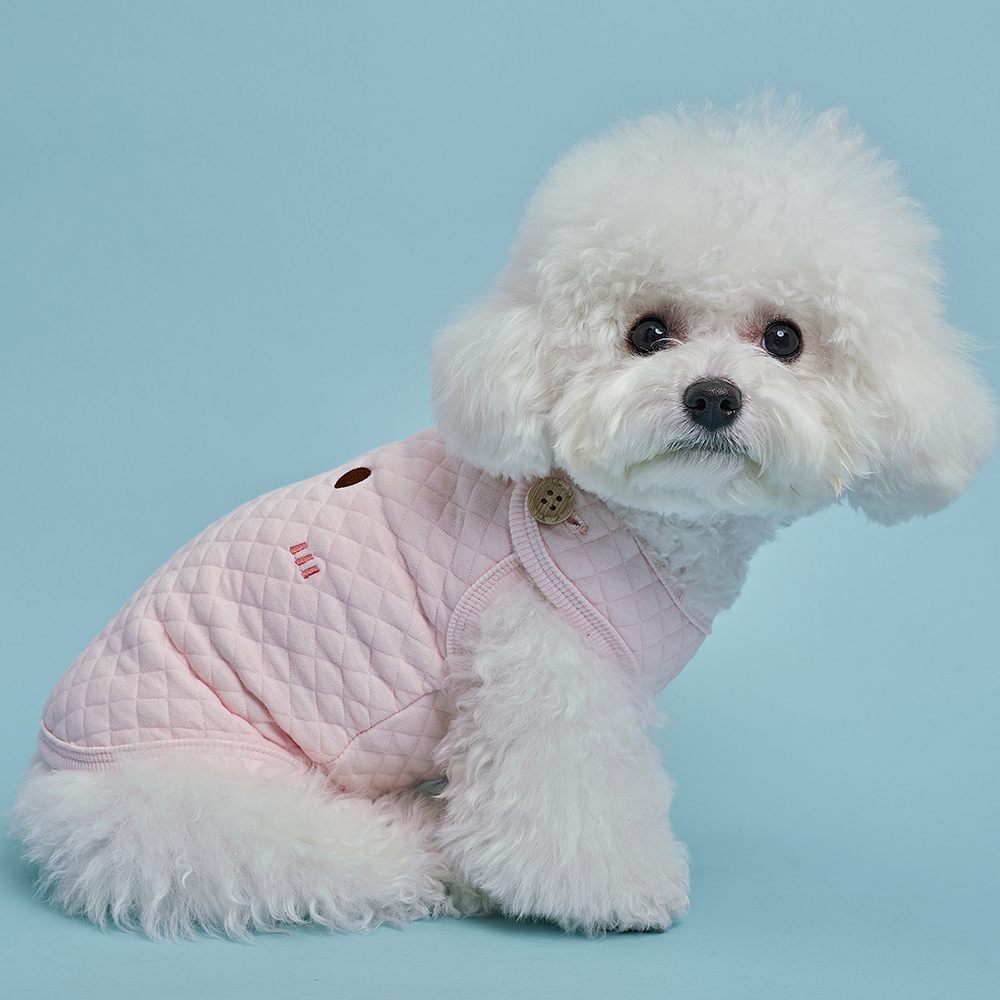 도그아이 강아지 누빔 버튼 조끼 8,000원