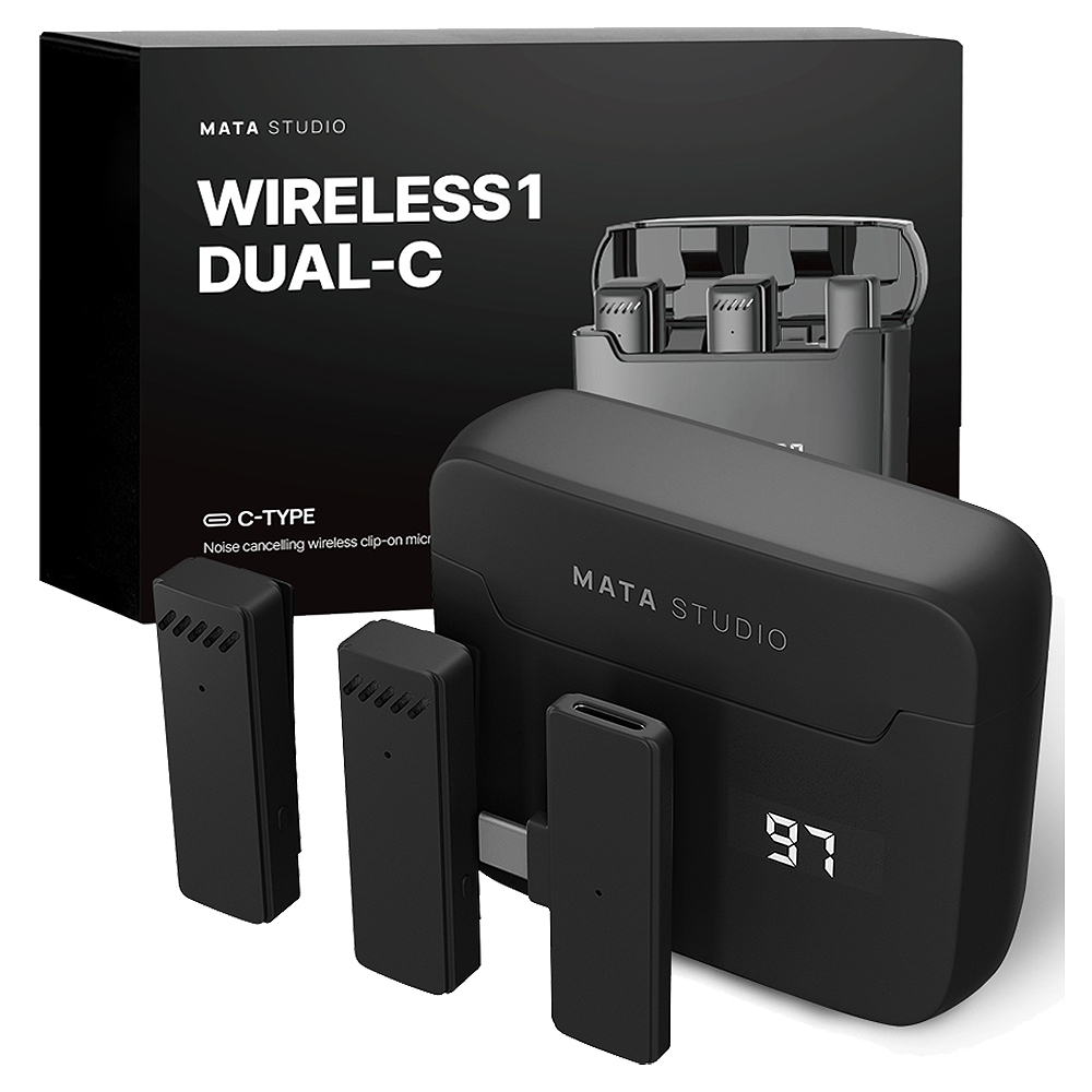 마타스튜디오 스마트폰 무선 마이크 유튜브 방송용 와이어리스1, DUAL-C, 단일색상 42,900원