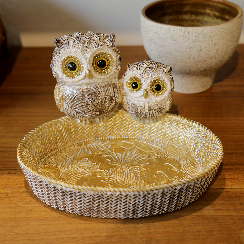루미벨 황금 부엉이 엔틱 트레이 개업 선물, 앤틱 골드 28,900원