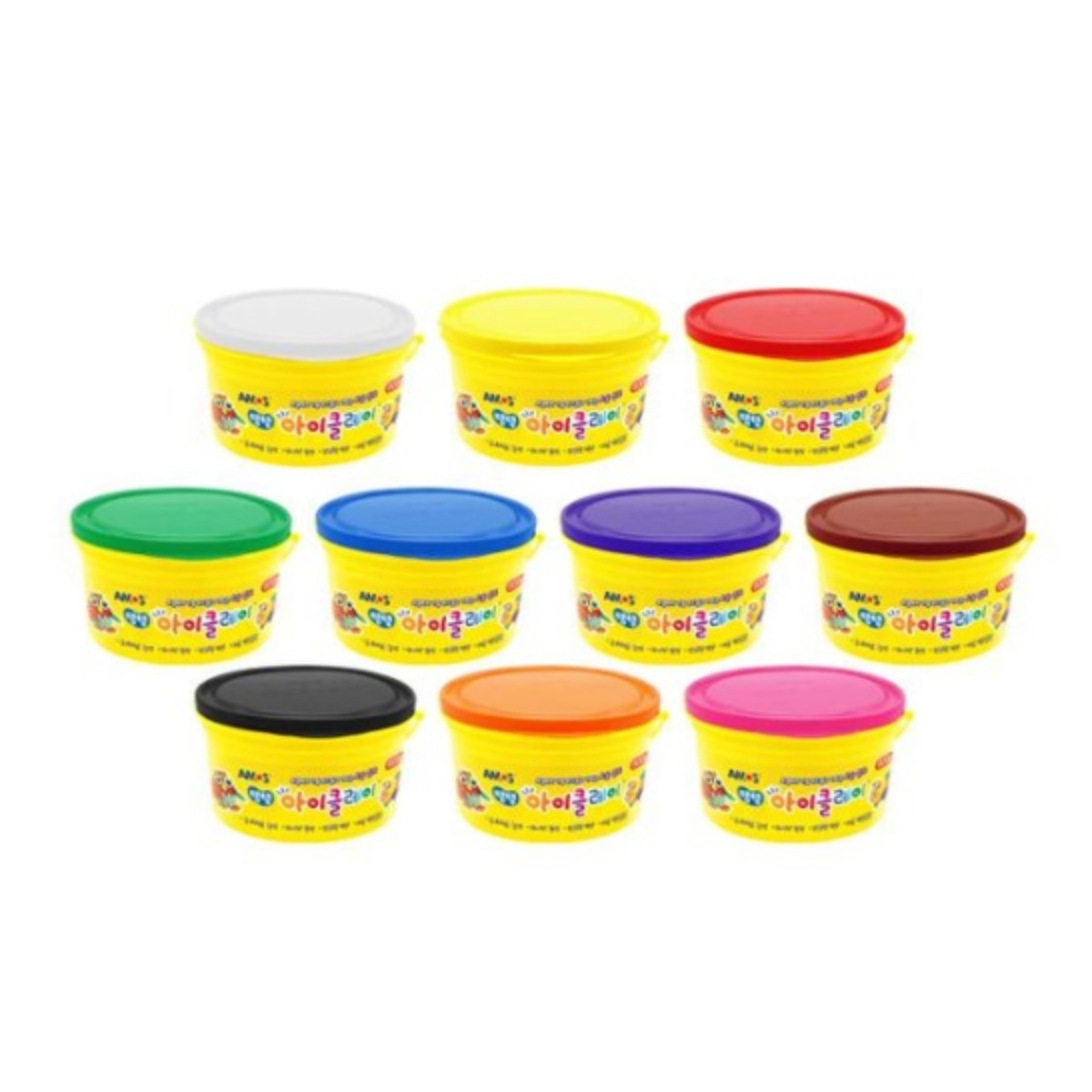 아모스 탱탱 아이클레이 대용량 칼라점토 촉감놀이 점토공예, 2개, 600g, 600g10색세트 395,000원