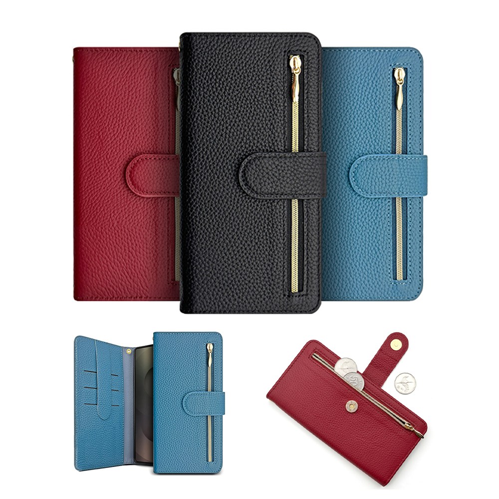 갤럭시 S24 FE S721 유니온 슬림 지퍼 수납 천연 가죽 다이어리 케이스 27,900원