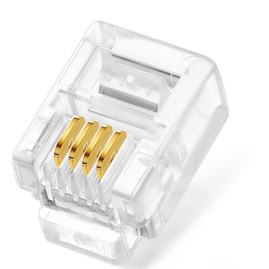 RJ11 6P4C 커넥터 전화 모듈러 플러그 전화선 팩스선 전화선연장, RJ11/6P4C, 100개 8,980원