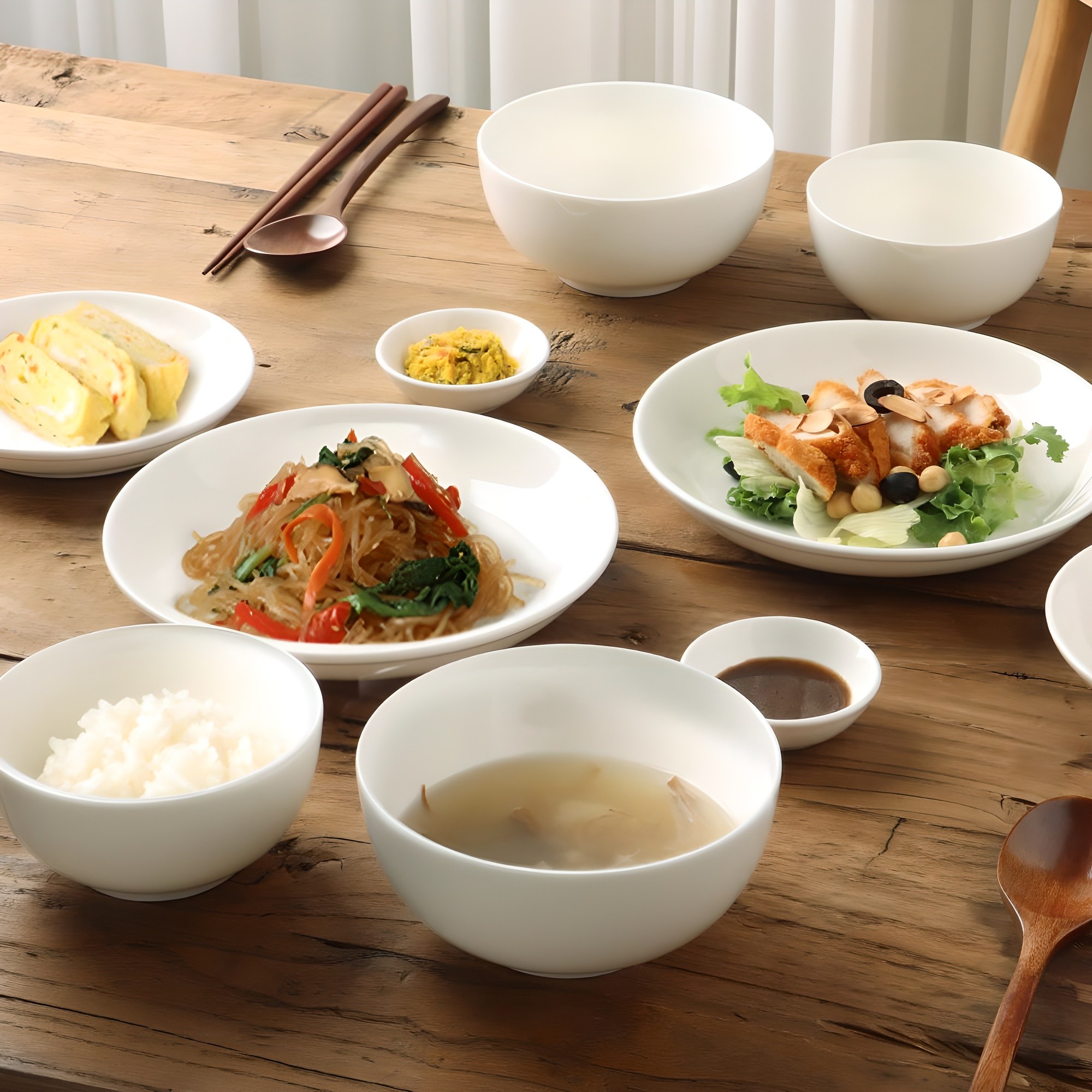 이와이엔스토리 보울 화이트 2인 식기세트 10p 18,900원