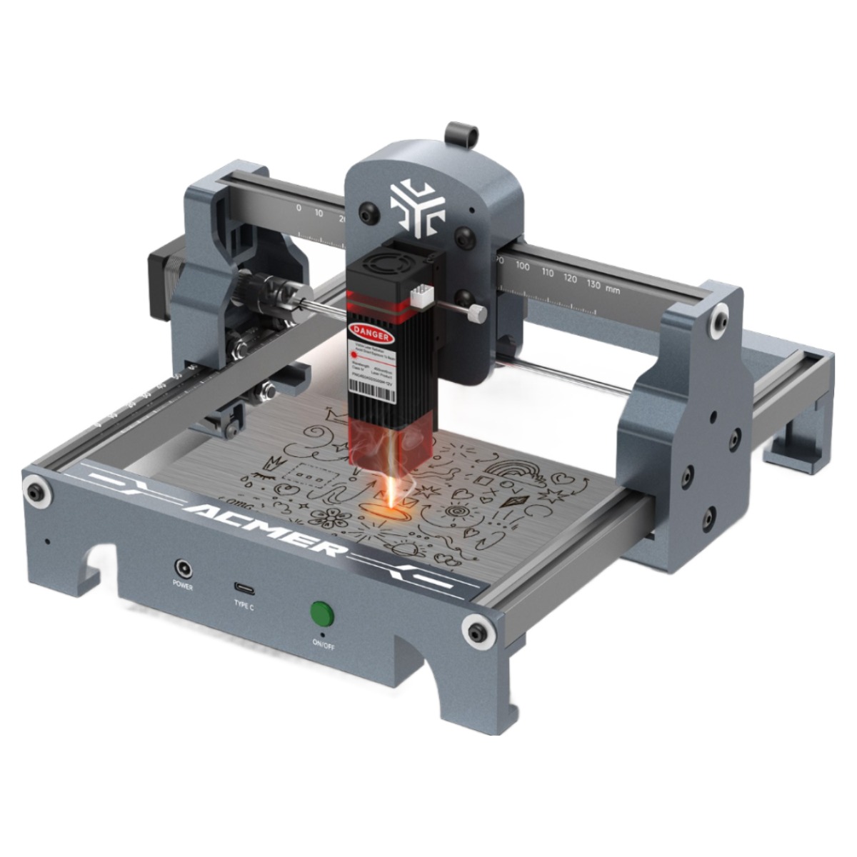 ACMER 레이저 각인기 가죽마킹 나무판 아크릴 플라스틱 나뭇잎 조각 적용 S1 6W 159,900원