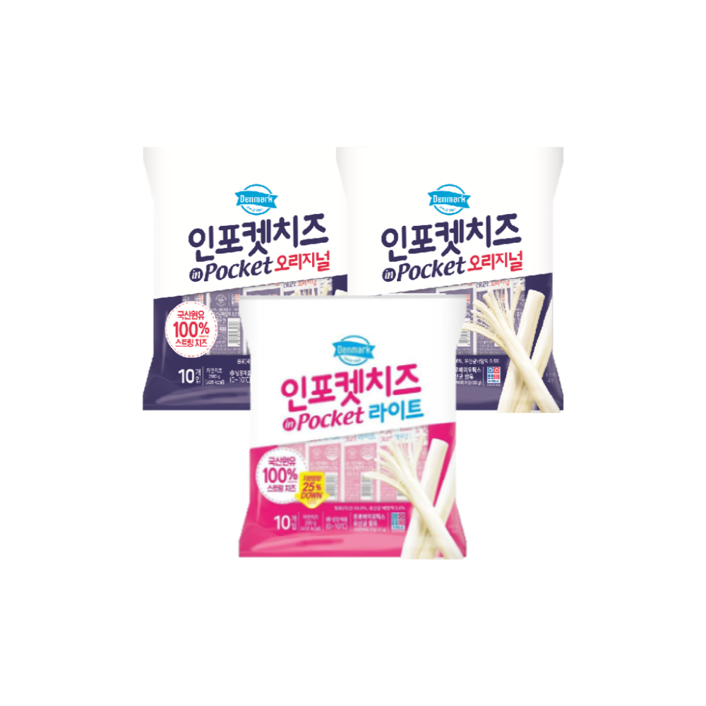 동원 덴마크 인포켓치즈 오리지널20gx20개+라이트20gx10개 24,850원