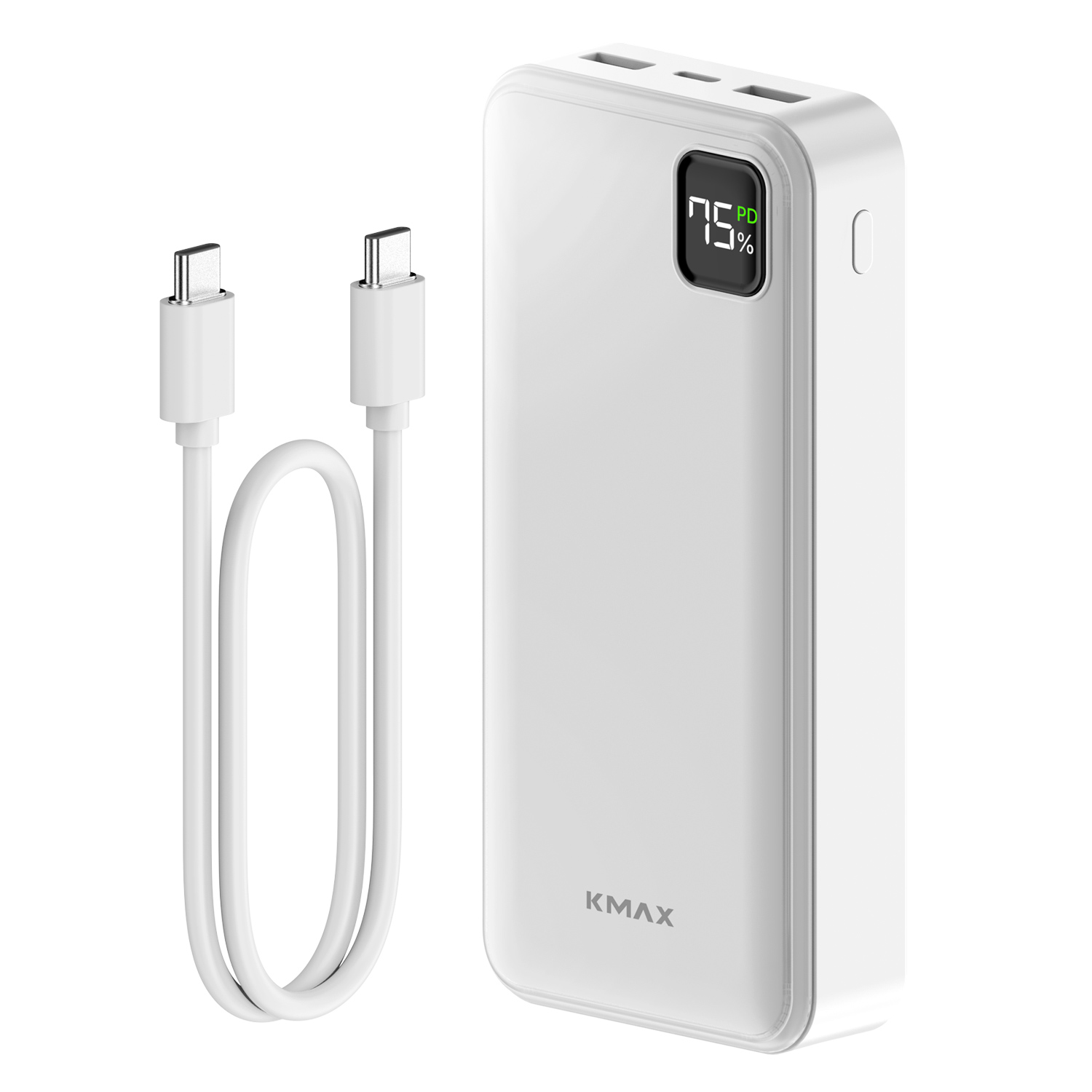 케이맥스 LCD 보조배터리 22.5W 20000mAh+C타입 케이블, 단일상품, 화이트 16,800원