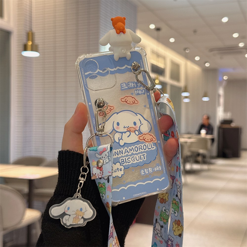 AT-M130 투명 테두리 귀여운 시나모롤 피규어 스트랩 카메라보호 목걸이 케이스 13,000원