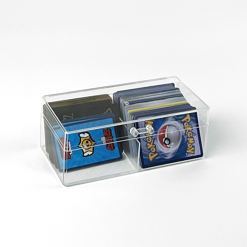 이지유 투명 포토카드 수납함 아크릴정리함 칸막이 포켓몬 다꾸 도무송 키링 탑로더 보관 케이스, 1개, 투명 확장형 2칸 8,900원