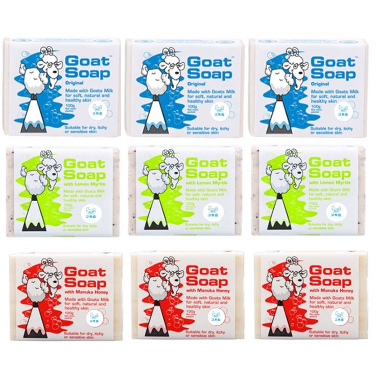 고트솝 호주 산양비누 고급 세안 친환경 성분, 1세트, 오리지널 3개 + 레몬 3개 + 마누카 3개 36,590원