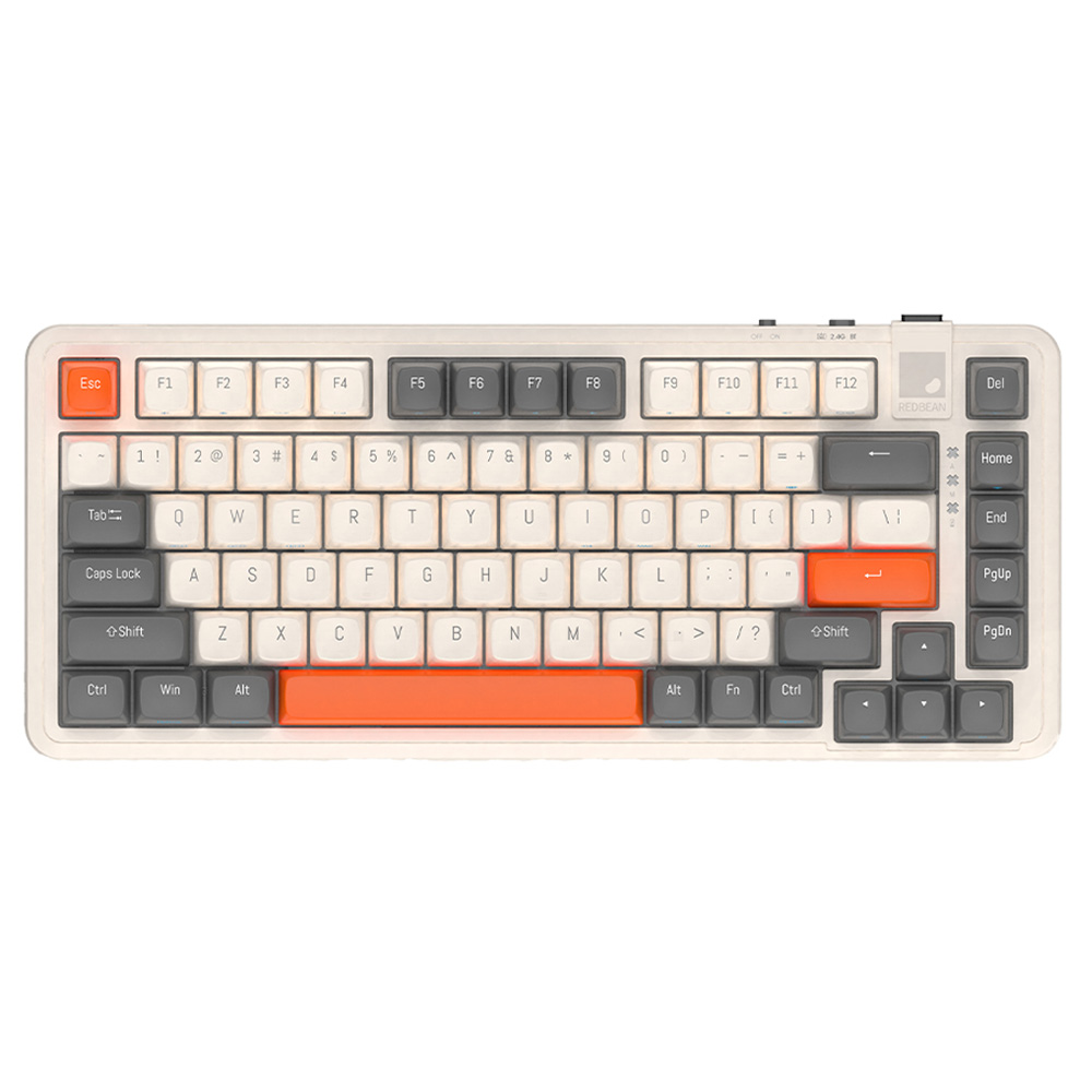 레드빈 더베러 핫스왑 기계식 키보드 A1 무선 텐키리스 저소음, 캐롯베이지, A1-82-BG-RED, 적축 91,700원