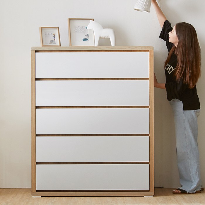 보루네오 엘리브 뉴빅 1200 5단 광폭서랍장 hw070-1, 오크화이트, 5단 245,000원