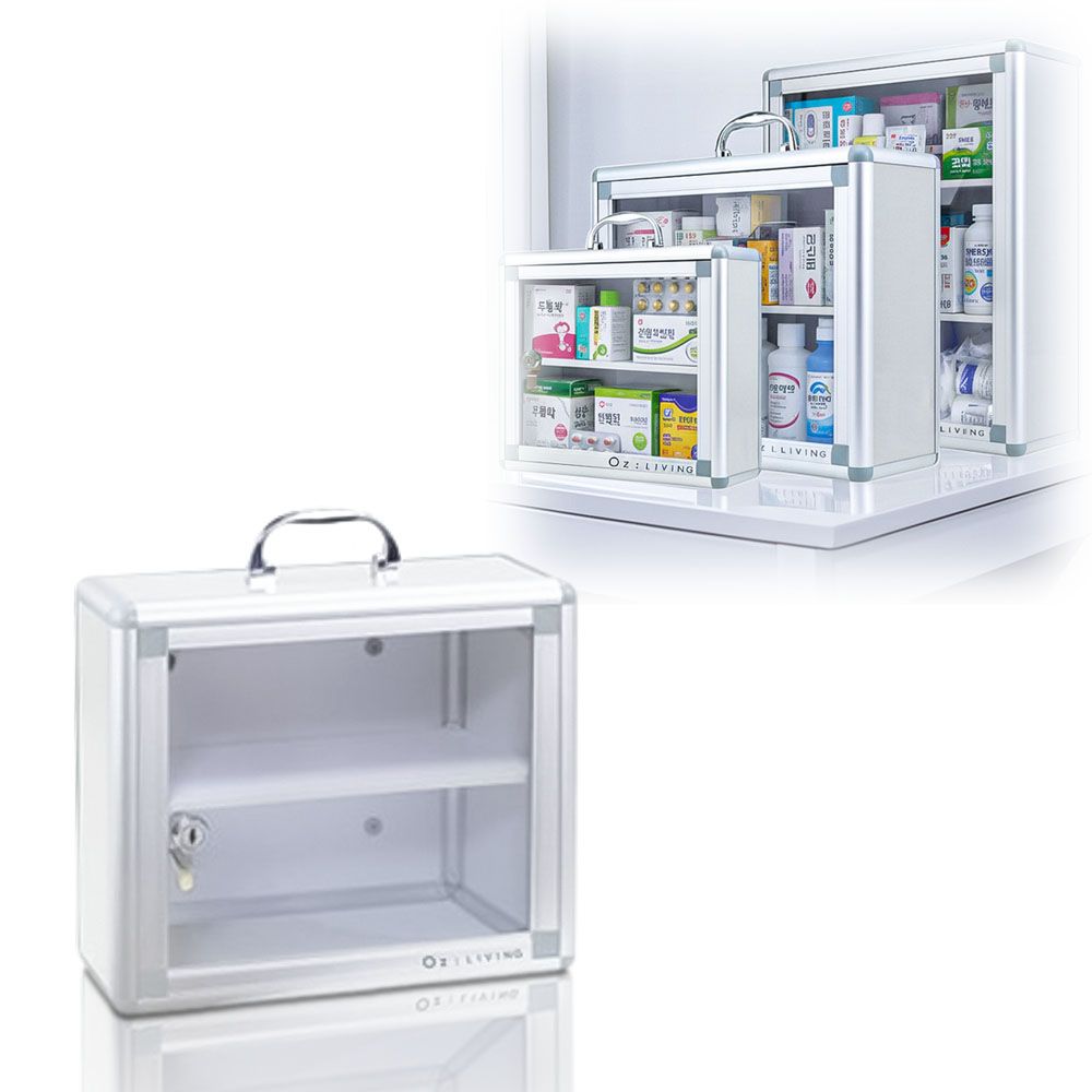 벽걸이형 구급상자 휴대용 약통케이스 가정 사무실용 비상 응급함 알루미늄 약정리 보관 수납함(소형) euv+0568Yg 23,860원