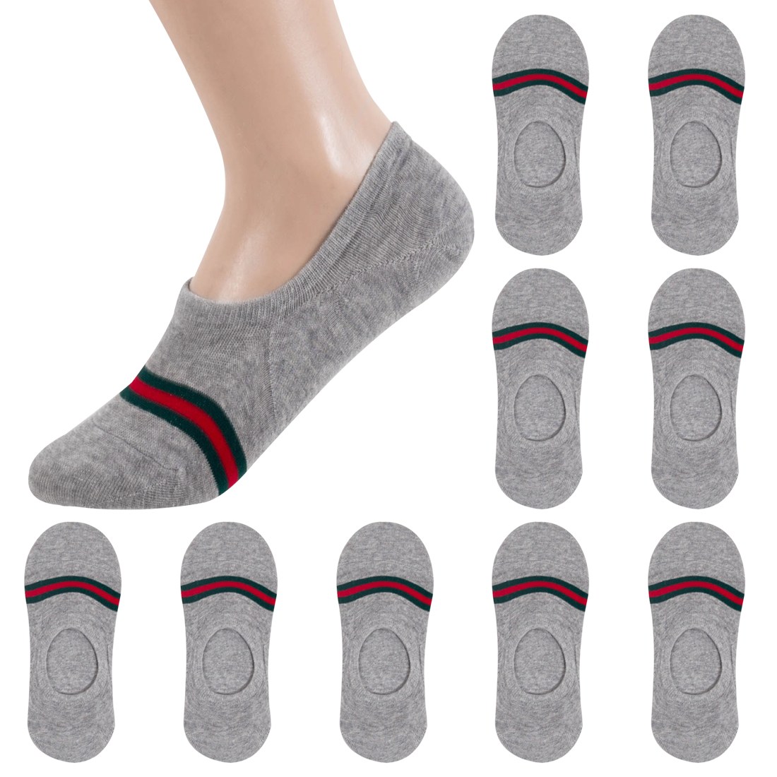 삭스너 여성용 삼선링글 안벗겨지는 덧신 양말 10켤레 9,500원