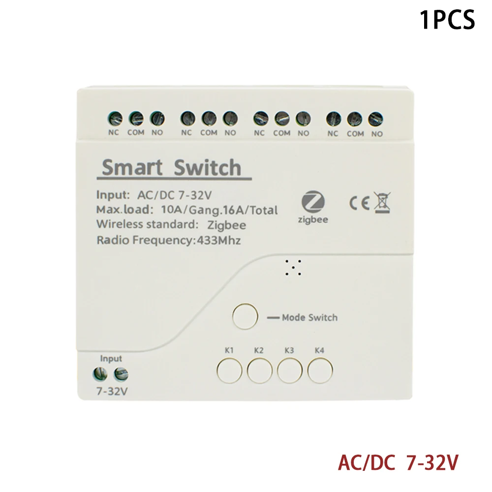 4CH 투야 지그비 / 와이파이 릴레이 스마트 무선 스위치 모듈 4채널 7-32V 85-250V 220V 110V 2200W RF433 29,300원