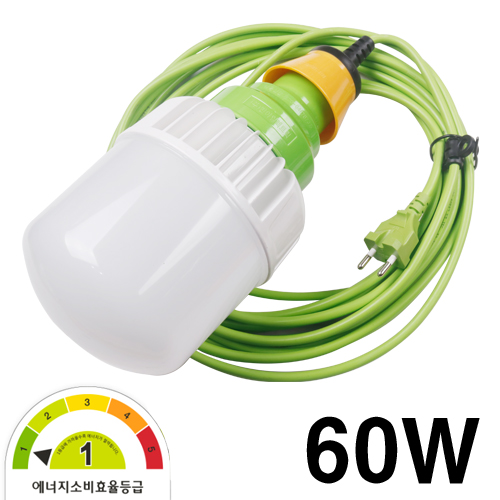 케이시조명 LED 작업등 보안등 60W 10M 캠핑용 1등급 전구포함 세트(주광색) 44,900원