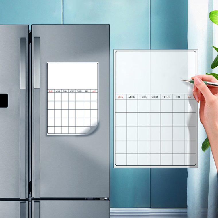 붙이는 자석 화이트보드 냉장고 메모 달력 스케줄 월간계획표 칠판 시트지 보드판 자석칠판 화이트, 단일상품 8,660원
