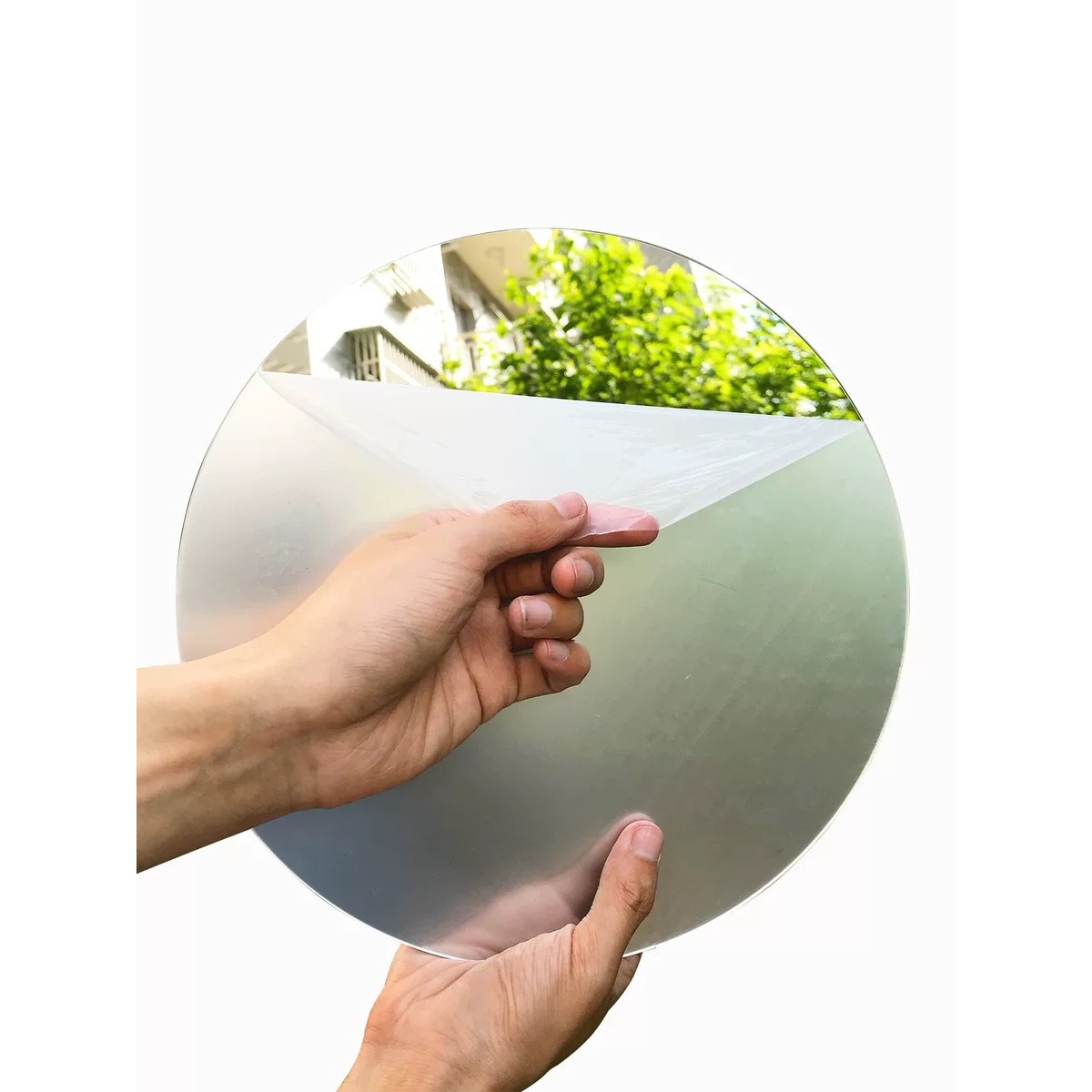 가벼운 아크릴 원형 거울 , 욕실 화장실 붙이는 거울 , 안전 거울 30cm x 30cm, 2개 8,500원