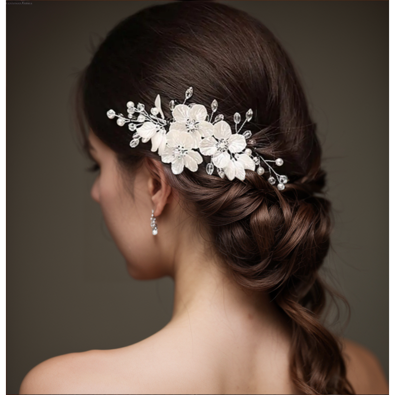 [당일배송] 한복머리장식 혼주결혼식 올림머리장식 한복뒤꽂이 셀프웨딩 웨딩헤어핀 은가비한복 13,000원