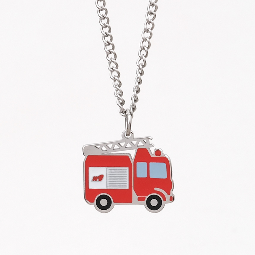 MX KIDS 써지컬스틸 미아방지 목걸이 216K 소방차 깊고 진한 각인, 소방차, 1개 18,890원