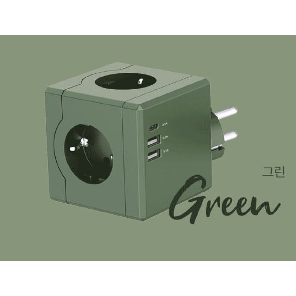 에코너-MT01 큐브멀티탭 플러그형 4000W 콘센트3구(C타입1+A타입2) 25,800원