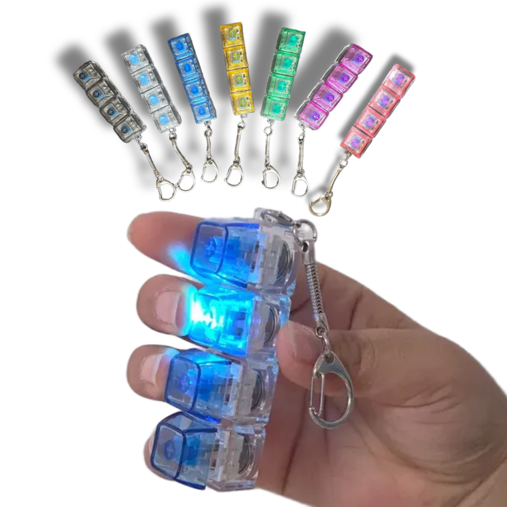 클릭잼 투명 LED 키보드 키캡 키링 4구 딸깍이 8,700원