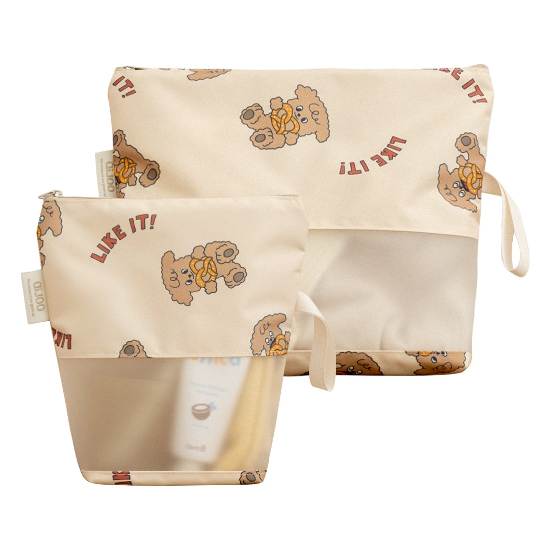 아이주 클리어파우치2종 세트 투명 방수 파우치 어린이집 파우치, 프레첼 23,900원