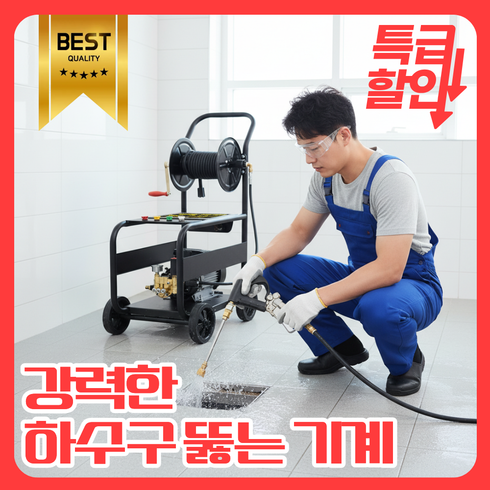 원샷드레인 하수구 뚫는 기계 배관청소 고압세척기 관통기 배관청소기 막힘 배수관 뚫어뻥 수도관, 시크블랙 289,000원