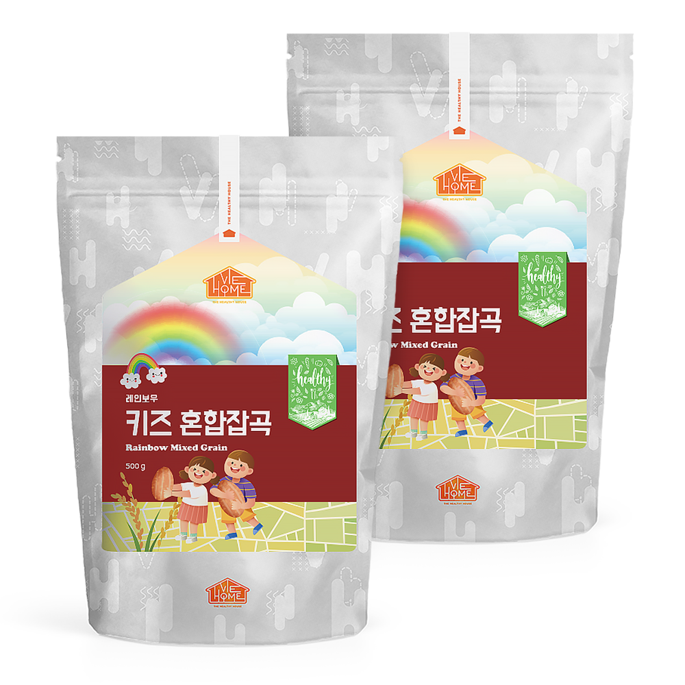 건강한우리집비옴 레인보우 키즈 혼합잡곡 10곡, 2개, 500g 29,800원