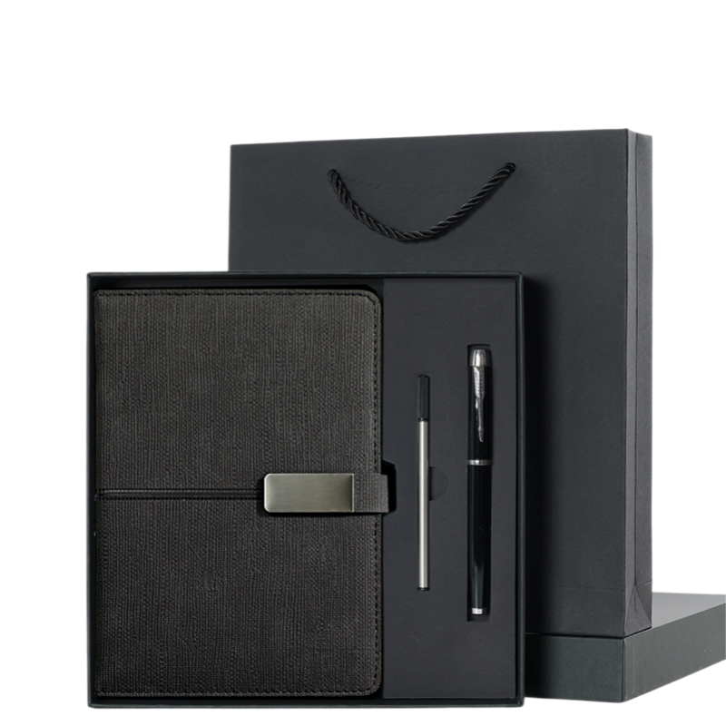 피라모니 A5 방수 가죽 선물용 다이어리 세트, 1세트, 블랙, 현재가 13,800원