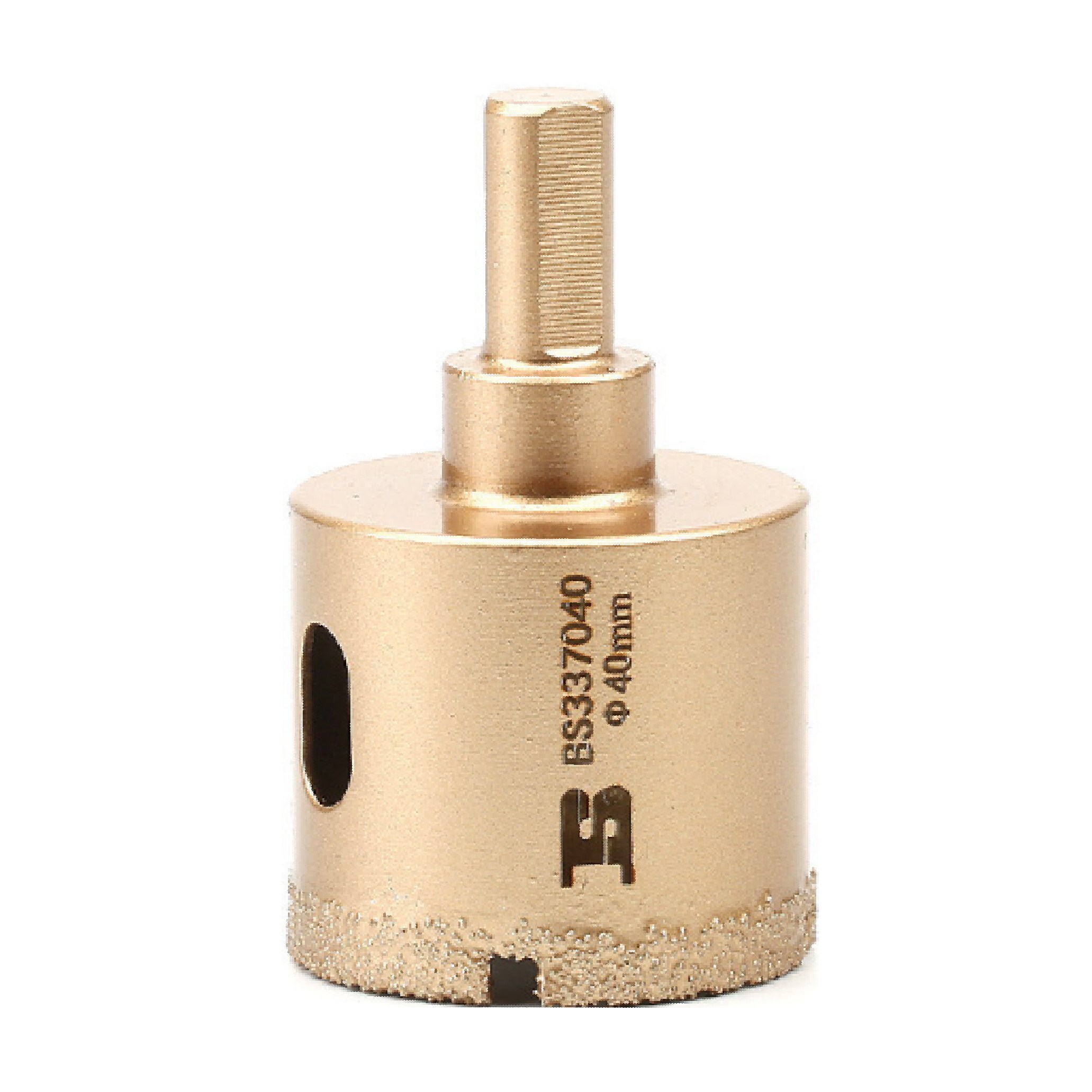 고강도 다이아몬드 홀쏘 40mm 융착 코어 비트 홀쏘 대리석 포세린 타일 항아리 유리 기리 홀커터 싱크대 수전 배관 강화타일 타공 홀컷터 홀소, 1개 22,700원