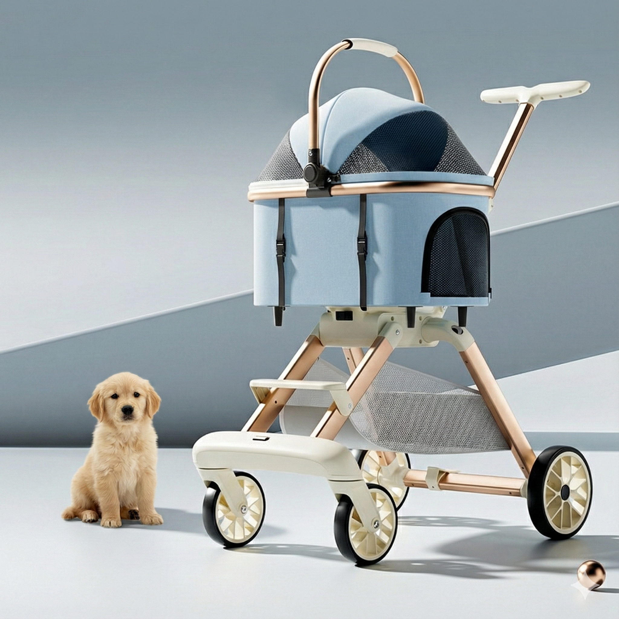 FONOW  강아지유모차 일체형 탈부착이 가능한 접이식 이동 편의성 99,000원