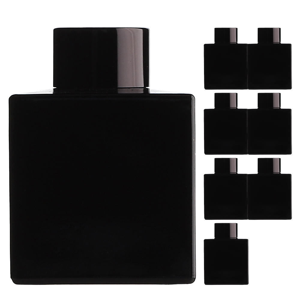 큐브 사각 유광 블랙 100ml 8개 유리병 디퓨저용기 DIY, 100ml 11,300원
