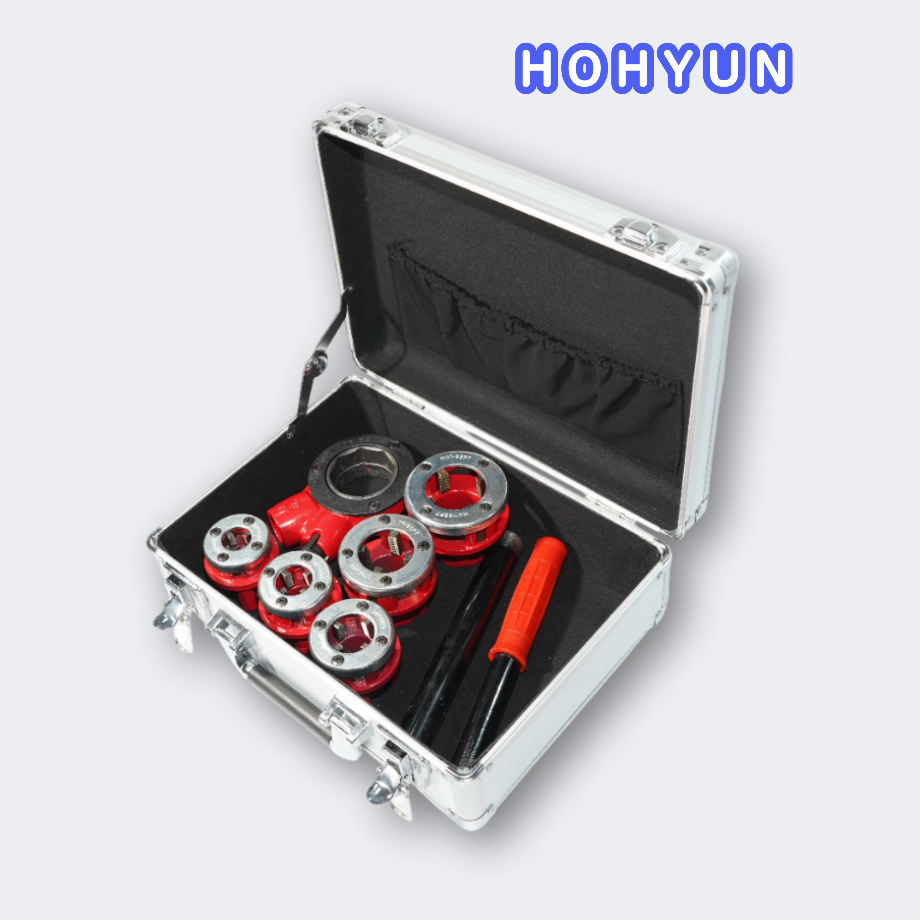 파이프나사가공기 알루미늄공구가방 세트 헤드5세트 호현산업, 1세트 98,000원