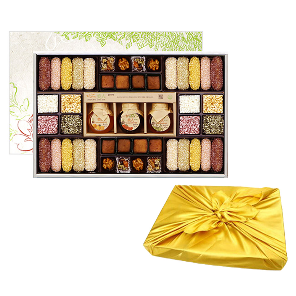 제주 액상차 고향 한과 혼합 선물 + 보자기 세트 33,580원